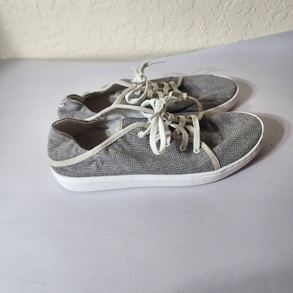 OluKai Pehuea Li Grey Mesh Lace Up‎ Drop-In Heel Sneakers Womens 8.5 20379-20WS